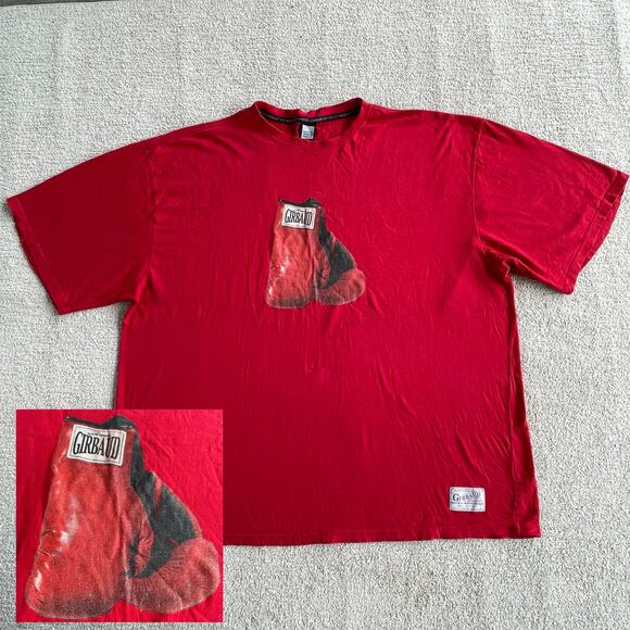 🔥VTG Marithe Francois Girbaud 4XL Boxing Glove Red Short Sleeve Graphic Shirt - Picture 1 of 14